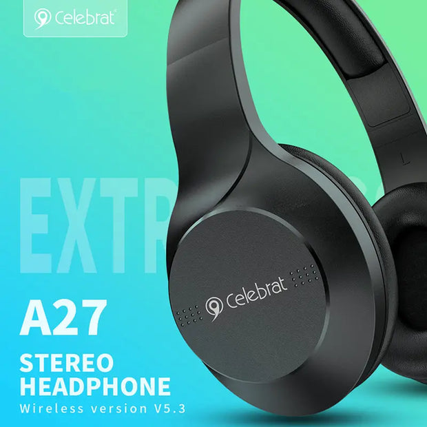 Audífonos Diadema Celebrat A27 – Inalámbricos Bluetooth con Micrófono
