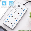 Regleta Multi Puertos con 6 Tomas, 3 USB y 1 Puerto Tipo C – Protección y Versatilidad