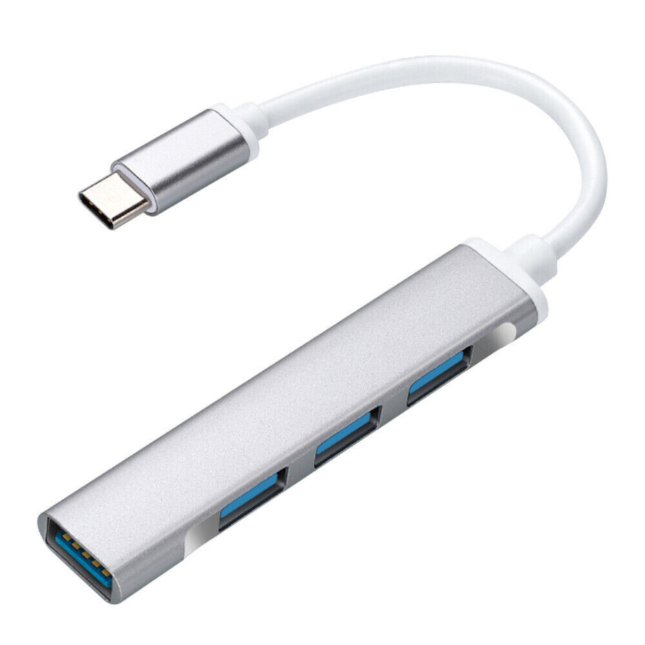 Hub USB Tipo C con 4 Puertos – Expansor para Laptop, Tablet y Celular