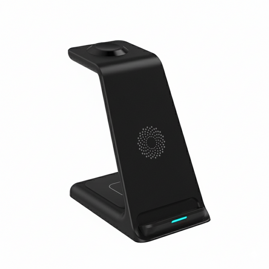 Base de Carga 3 en 1 Inalámbrica 15W para iPhone, Apple Watch y AirPods