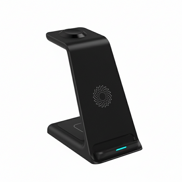 Base de Carga 3 en 1 Inalámbrica 15W para iPhone, Apple Watch y AirPods